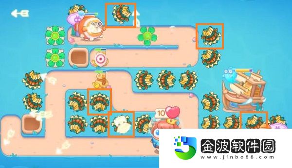 《保衛(wèi)蘿卜4》嗨釣度假島第3關通關攻略